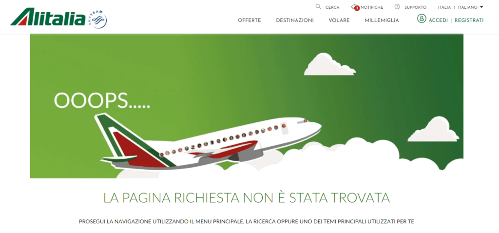 Alitalia tone of voice pagina 404
